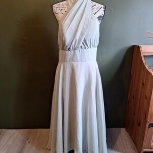 Halter Wrap Mint Green Women's Dress